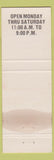 Matchbook Cover - Carolia Country BBQ Charlotte NC WORN
