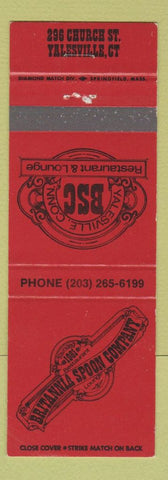 Matchbook Cover - Britannia Sppon Company Restaurant Yalesville CT