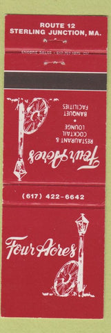 Matchbook Cover - Four Acres Restaurant Sterling Junction MA
