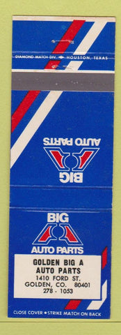 Matchbook Cover - Big A Auto Parts Golden Colorado #1 BLUE