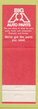 Matchbook Cover - Big A Auto Parts Golden Colorado #2 RED