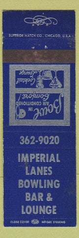 Matchbook Cover - Imperial Lanes Bowling WEAr