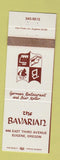 Matchbook Cover - The Bavarian Eugene OR WORN