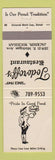 Matchbook Cover - Todoroff's Restaurant Jackson MI CREASE WEAR