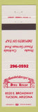 Matchbook Cover - Guendelsberger's Brau House Tucson AZ
