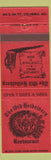 Matchbook Cover - Old Heidelberg Restaurant Columbia MO Beef Stein
