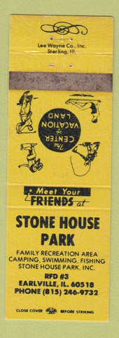 Matchbook Cover - Stone House Park Earlville IL WORN