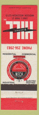 Matchbook Cover - Hill Electric Madison WI