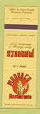 Matchbook Cover - Manuel's Mexican Restaurant Phoenix AZ