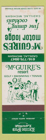 Matchbook Cover - McGuire's Motor Lodge Cadillac MI WEAR