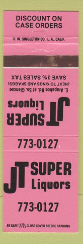 Matchbook Cover - JT Super Liquor  Littleton Colorado?