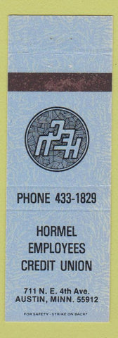 Matchbook Cover - Hormel Employees Credit Union Austin MN BLUE
