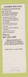 Matchbook Cover - Hormel Employees Credit Union Austin MN YELLOW