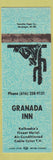 Matchbook Cover - Granada Inn Kalkaska MI WEAR