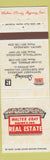 Matchbook Cover - Walter Gray Real Estate Genry Fayetteville Siloam Springs AR