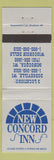 Matchbook Cover - New Concord Inn Dodgeville WI Minocqua Wisconsin Dells WEAR