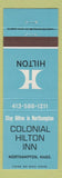 Matchbook Cover - Colonial Inn Hilton Northampton MA