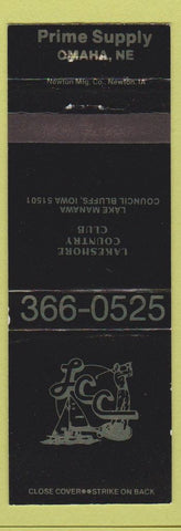 Matchbook Cover - Lakeshore Country Club Council Bluffs IA
