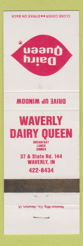 Matchbook Cover - Waverly Dairy Queen Restaurant Waverly IN