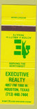 Matchbook Cover - Executive Real Estate Houston TX WEAR