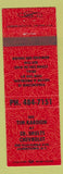 Matchbook Cover - Ed Shults Chevrolet Jamestown NY RED