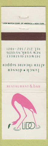 Matchbook Cover - Lido Flamingo New York City