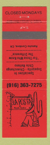 Matchbook Cover - La Posta Mexican Food Rancho Cordova CA