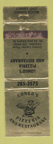 Matchbook Cover - Longo's Pizza Chardon OH WORN