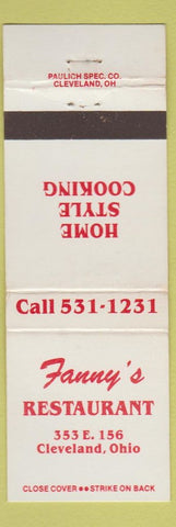 Matchbook Cover - Fanny's Restaurant Cleveland OH WEAR