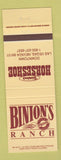 Matchbook Cover - Binion's Horseshoe Las Vegas NV casino