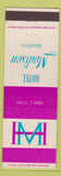 Matchbook Cover - Hotel Madison Boston MA #1