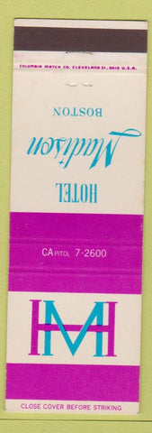 Matchbook Cover - Hotel Madison Boston MA #1