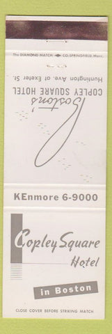 Matchbook Cover - Copley Square Hotel Boston MA WORN