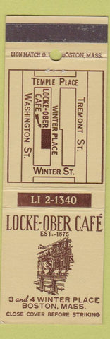 Matchbook Cover - Locke Ober Cafe Boston MA