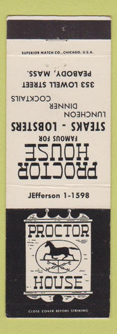 Matchbook Cover - Proctor House Peabody MA