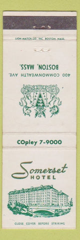 Matchbook Cover - Somerset Hotel Boston MA WEAR