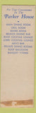 Matchbook Cover - Parker House Boston MA SAMPLE