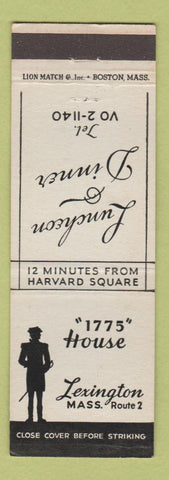 Matchbook Cover - 1775 House Lexington MA