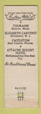 Matchbook Cover - Hotel Touraine Boston MA