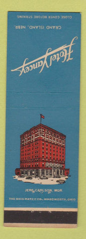 Matchbook Cover - Hotel Yancey Grand Island NE blue