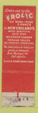 Matchbook Cover - Frlic Restaurant Shrewsbury MA Burrow Room Federal