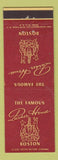 Matchbook Cover - Parker House Boston MA MAROON
