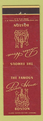 Matchbook Cover - Parker House Boston MA MAROON