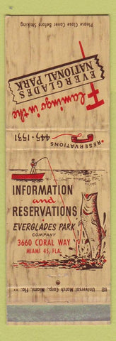 Matchbook Cover - Flamingo in the Everglades National Park Miami FL WEAR