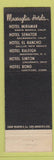 Matchbook Cover - Hotel Bond Hartford CT BLACK
