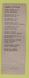 Matchbook Cover - Hotel Taft New Haven CT BLUE