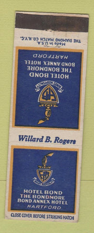 Matchbook Cover - Hotel Bond Hartford CT Diamond