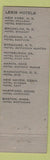 Matchbook Cover - Hotel Hartford CT