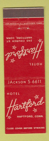 Matchbook Cover - Hotel Hartford CT RED