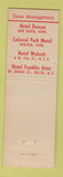 Matchbook Cover - Hotel Hartford CT RED